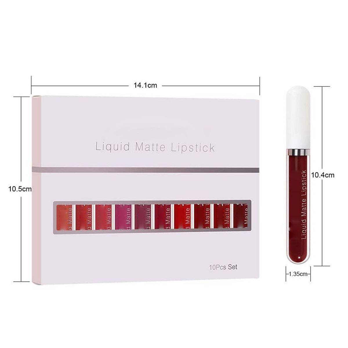 💝10Pcs Matte Waterproof Long Lasting Lip Gloss
