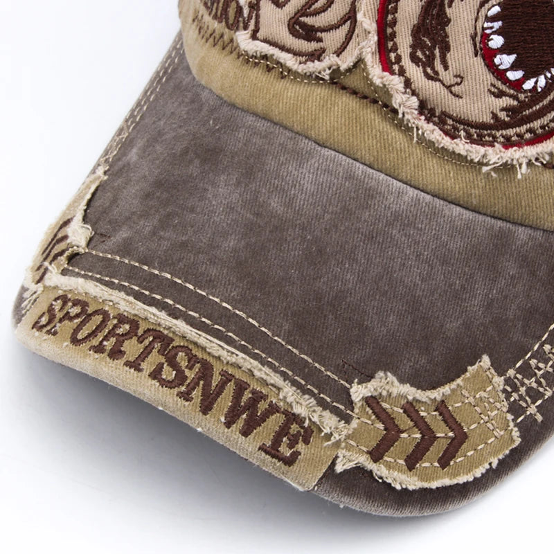 Shark Embroidery Baseball Cap - Brooksandezra