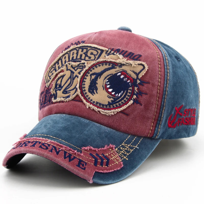 Shark Embroidery Baseball Cap - Brooksandezra