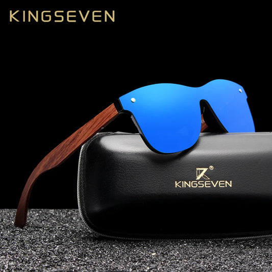 Natural Wood Frame Polarized Sunglasses - Brooksandezra