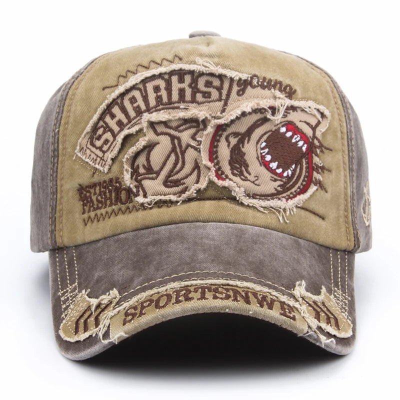 Shark Embroidery Baseball Cap - Brooksandezra