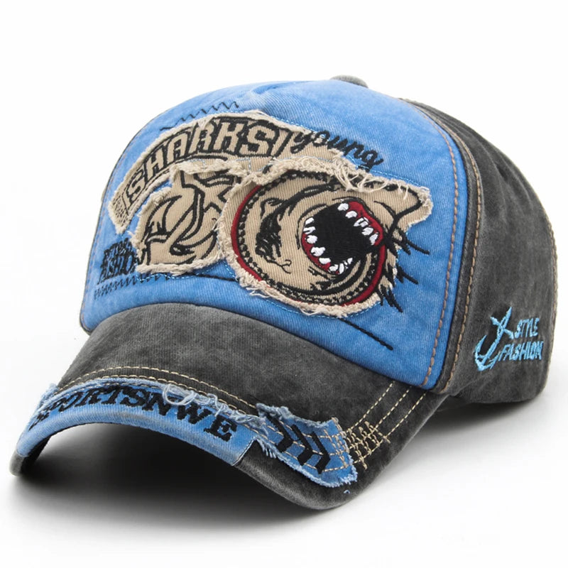 Shark Embroidery Baseball Cap - Brooksandezra
