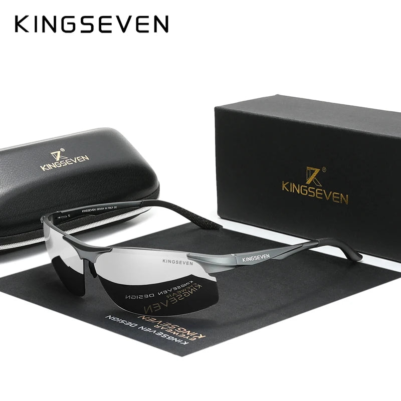 KINGSEVEN Polarized Aviator Sunglasses – Aluminium Frame Men's - Brooksandezra