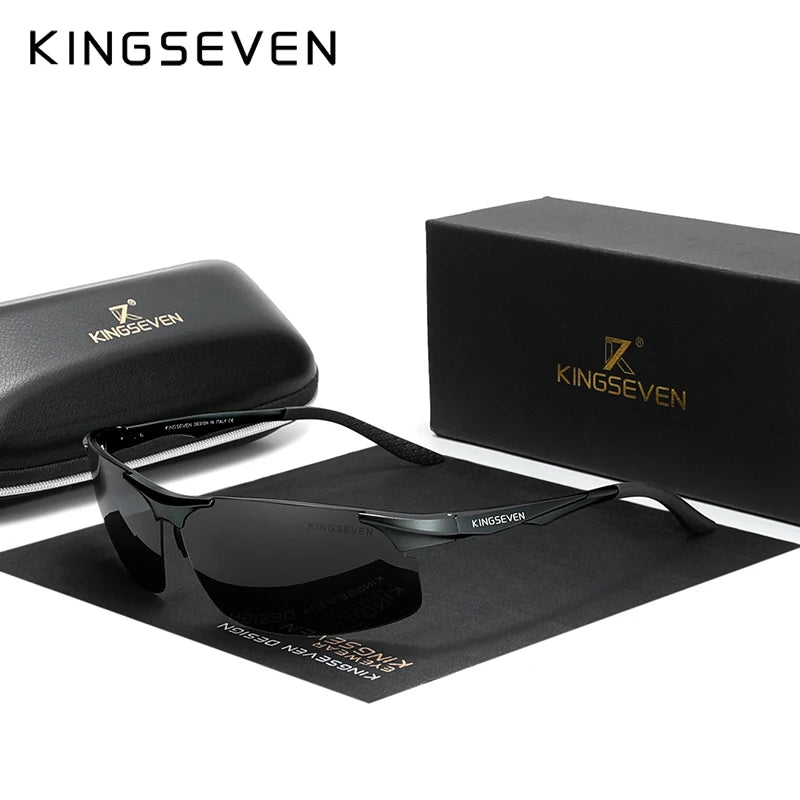 KINGSEVEN Polarized Aviator Sunglasses – Aluminium Frame Men's - Brooksandezra