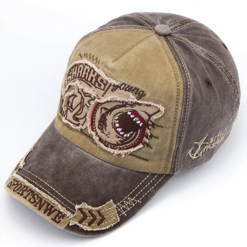 Shark Embroidery Baseball Cap - Brooksandezra