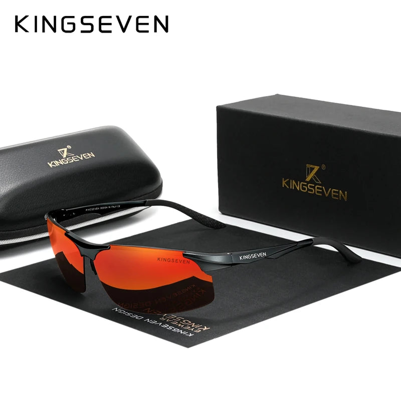 KINGSEVEN Polarized Aviator Sunglasses – Aluminium Frame Men's - Brooksandezra