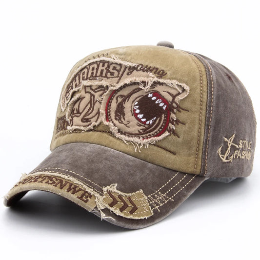 Shark Embroidery Baseball Cap - Brooksandezra