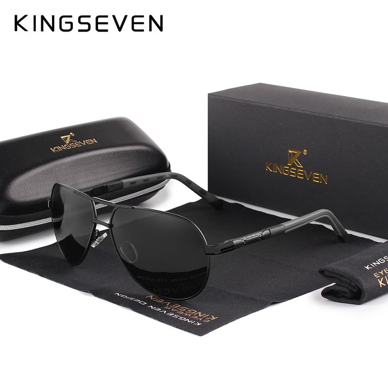 Vintage Aluminum Frame Polarized Sunglasses - Brooksandezra