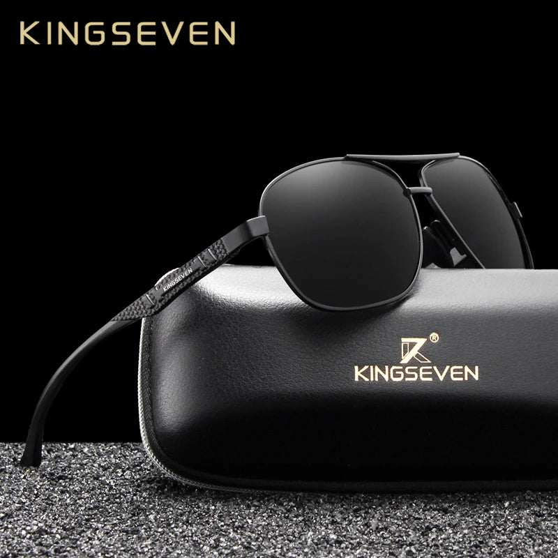 KINGSEVEN Polarized Pilot Sunglasses – Mirrored UV400 Aluminium Men's - Brooksandezra