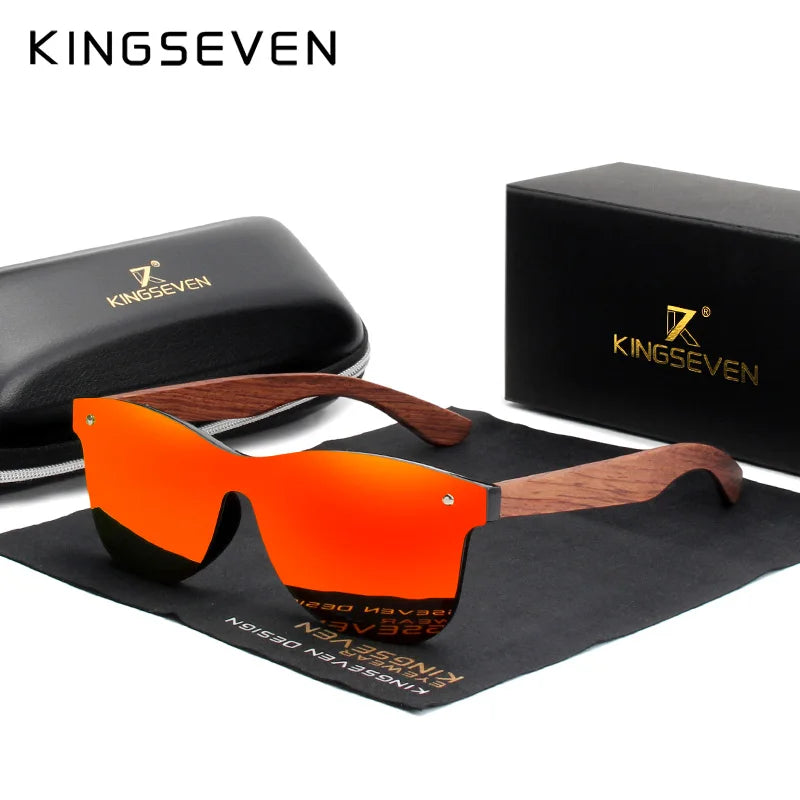 Natural Wood Frame Polarized Sunglasses - Brooksandezra
