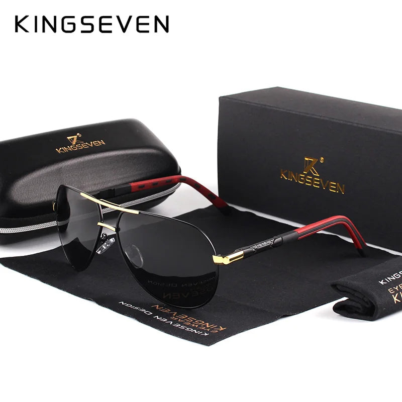 Vintage Aluminum Frame Polarized Sunglasses - Brooksandezra