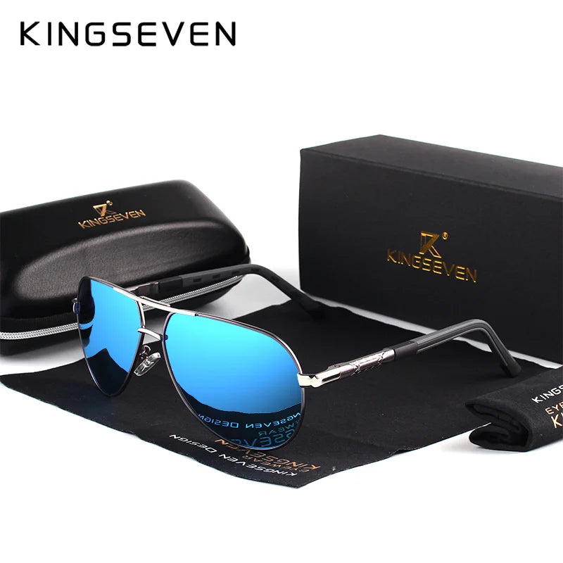 Polarized Aviator Sunglasses – Coated Lens Aluminium Men's - Brooksandezra