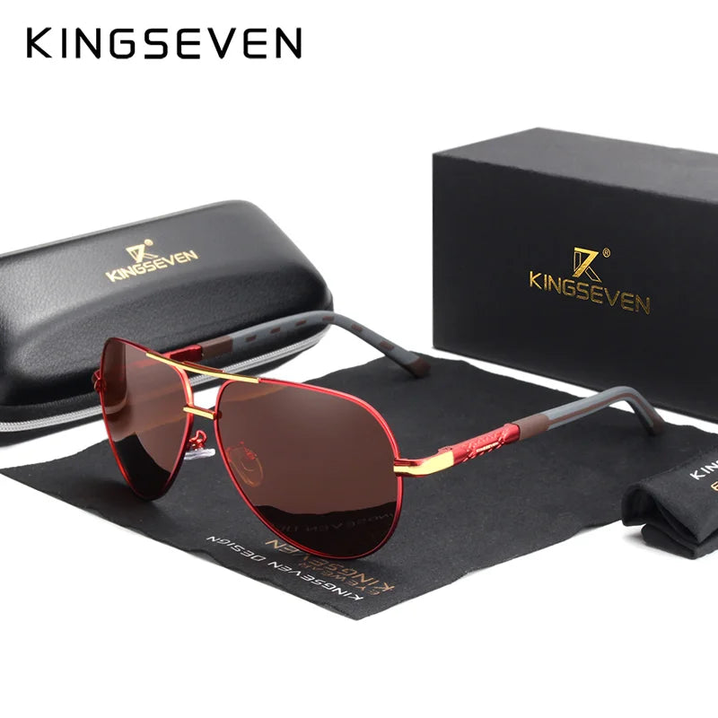 Polarized Aviator Sunglasses – Coated Lens Aluminium Men's - Brooksandezra