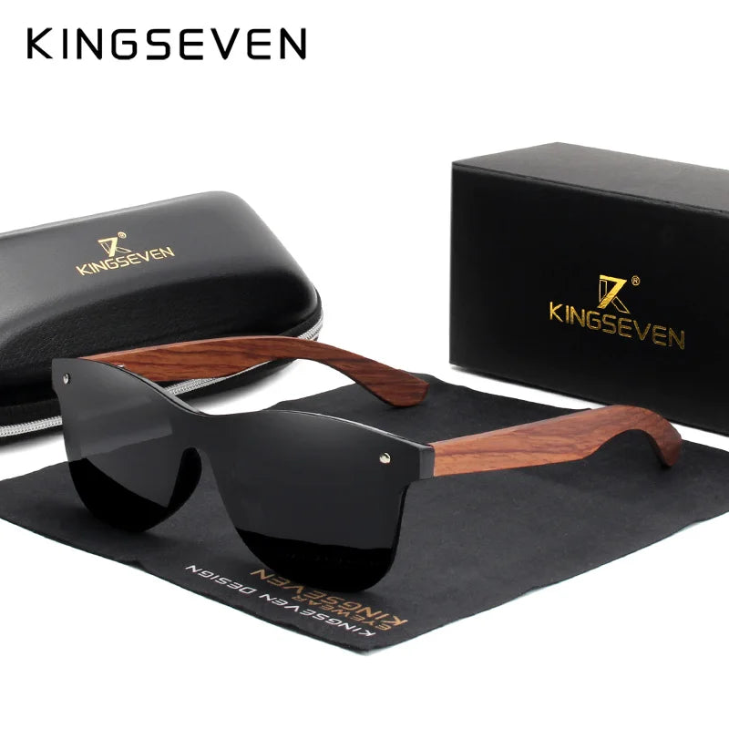 Natural Wood Frame Polarized Sunglasses - Brooksandezra