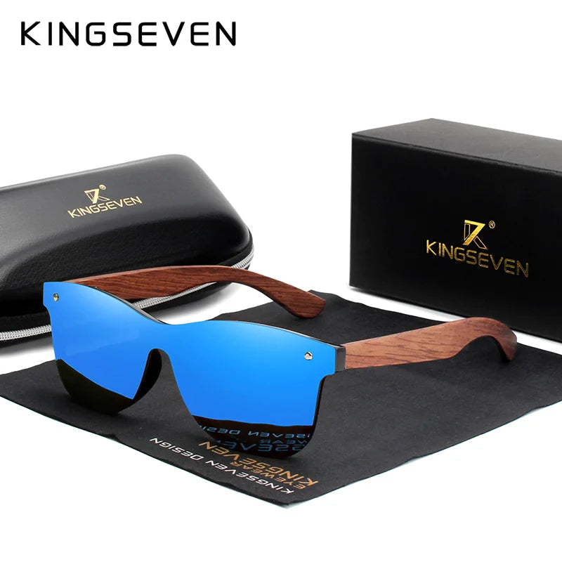Natural Wood Frame Polarized Sunglasses - Brooksandezra