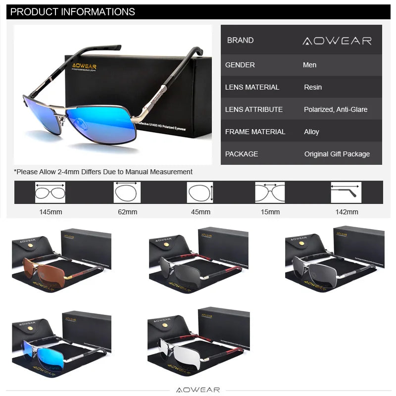 Square Retro Polarized Sunglasses - Brooksandezra