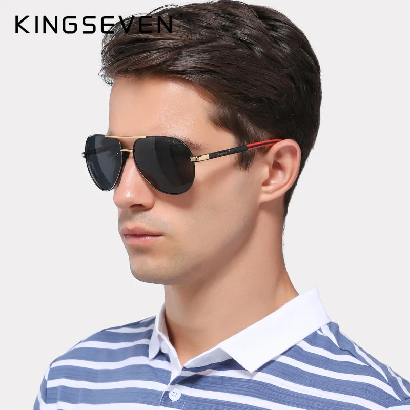 Polarized Aviator Sunglasses – Coated Lens Aluminium Men's - Brooksandezra