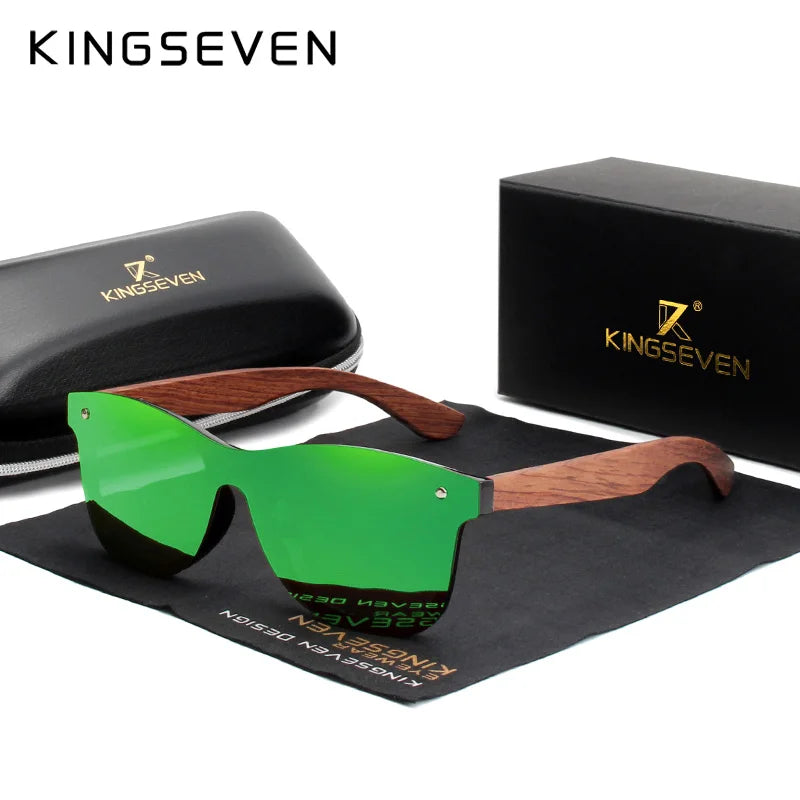 Natural Wood Frame Polarized Sunglasses - Brooksandezra