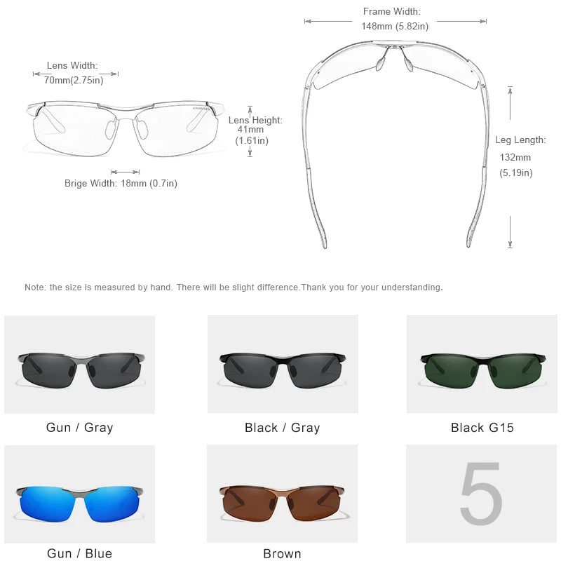 KINGSEVEN Polarized Aviator Sunglasses – Aluminium Frame Men's - Brooksandezra