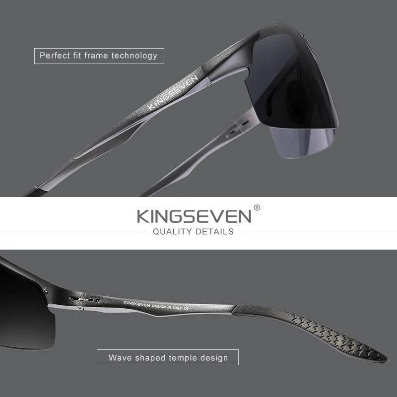 KINGSEVEN Polarized Aviator Sunglasses – Aluminium Frame Men's - Brooksandezra