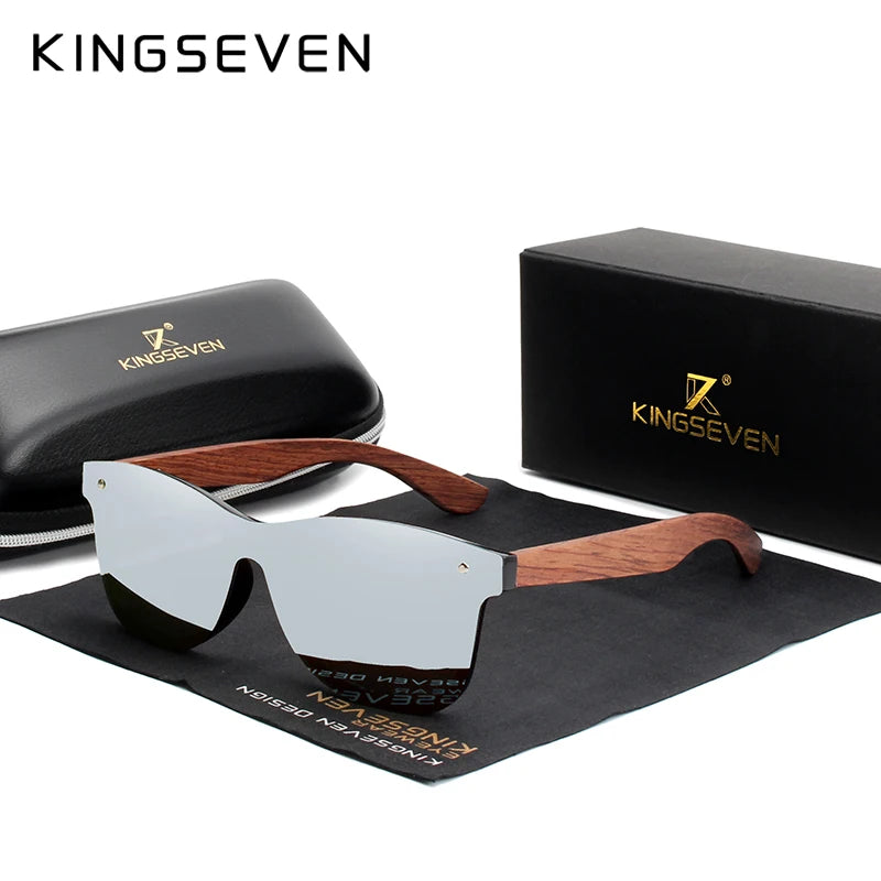 Natural Wood Frame Polarized Sunglasses - Brooksandezra