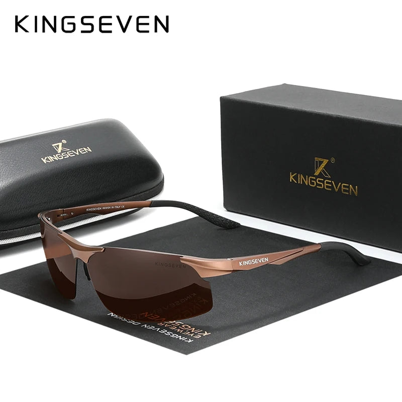 KINGSEVEN Polarized Aviator Sunglasses – Aluminium Frame Men's - Brooksandezra