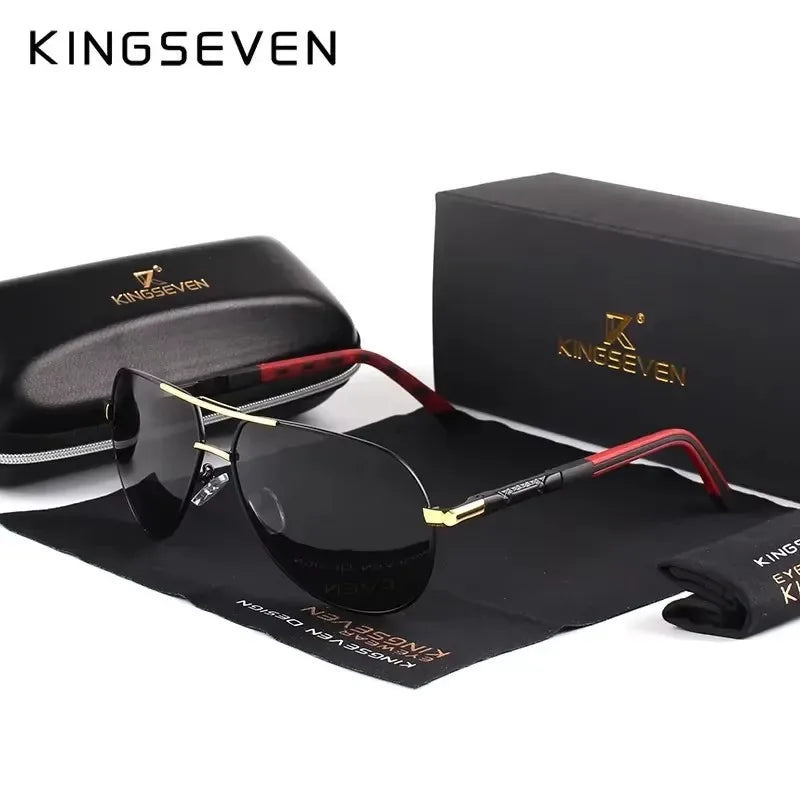 Vintage Aluminum Frame Polarized Sunglasses - Brooksandezra
