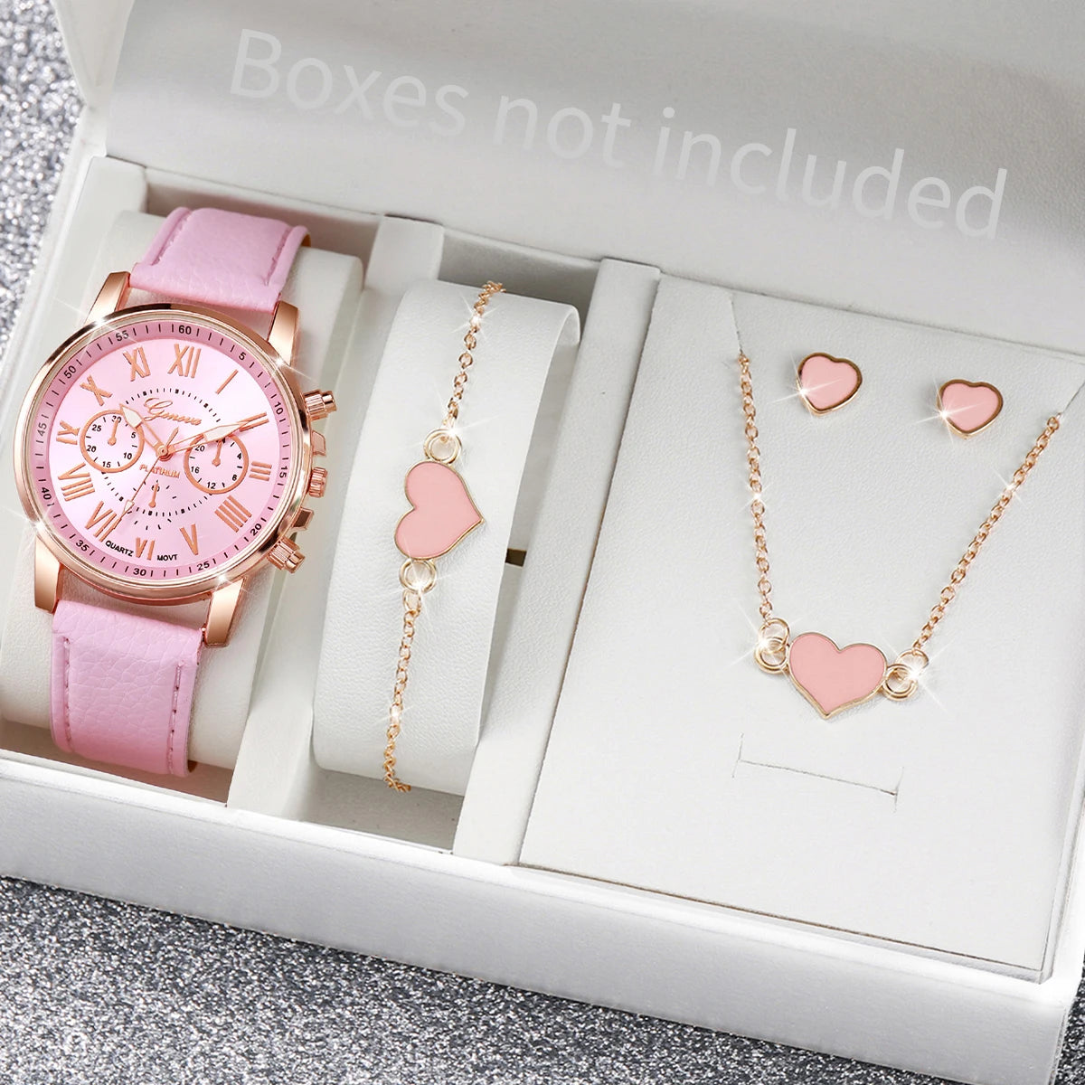 Women's Rhinestone Watch & Jewellery Set - Brooksandezra