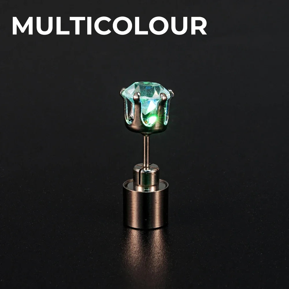 LED Light-Up Zircon Stud Earrings (2-Pack)