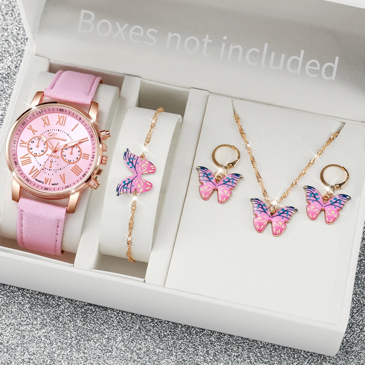 Women's Rhinestone Watch & Jewellery Set - Brooksandezra