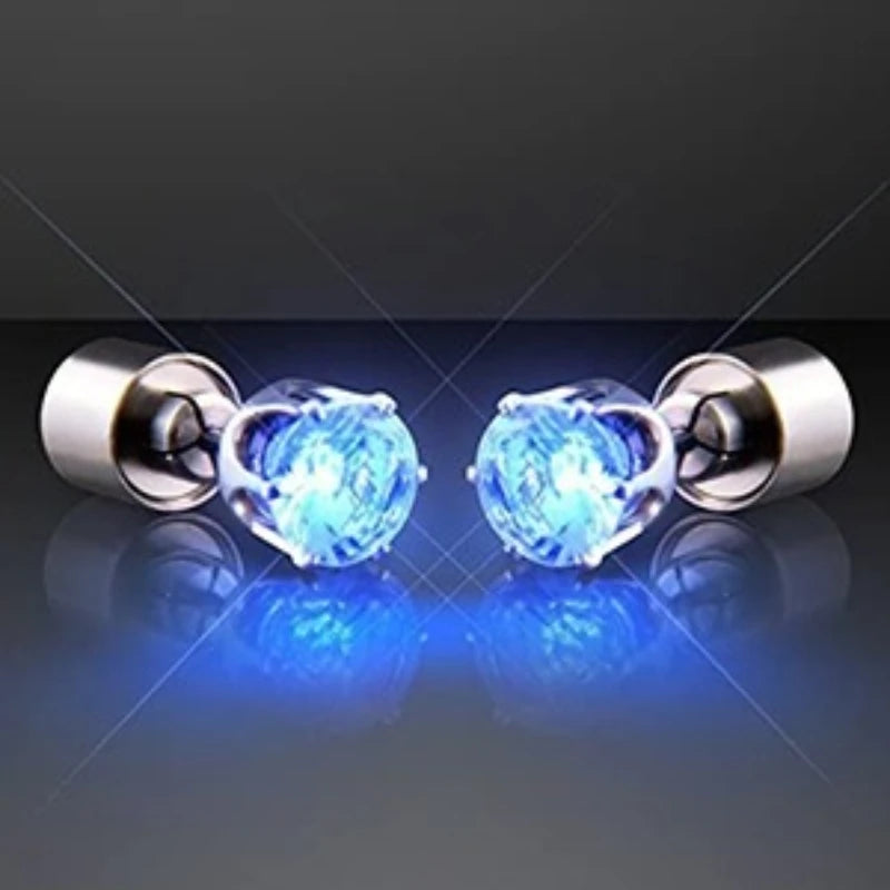 LED Light-Up Zircon Stud Earrings (2-Pack)