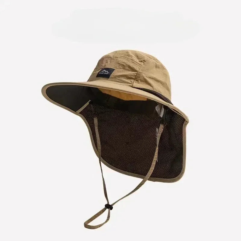 Wide Brim Neck Protection Sun Hat - Brooksandezra