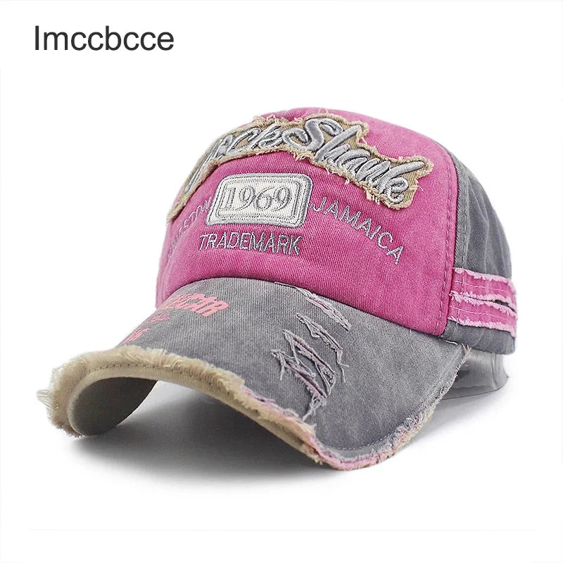 Vintage Washed Baseball Cap – 1969 Embroidery Unisex Snapback - Brooksandezra