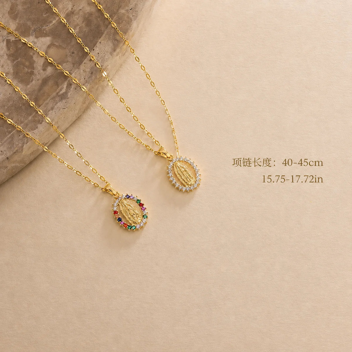 Gold Plated Pendant Necklace - Brooksandezra