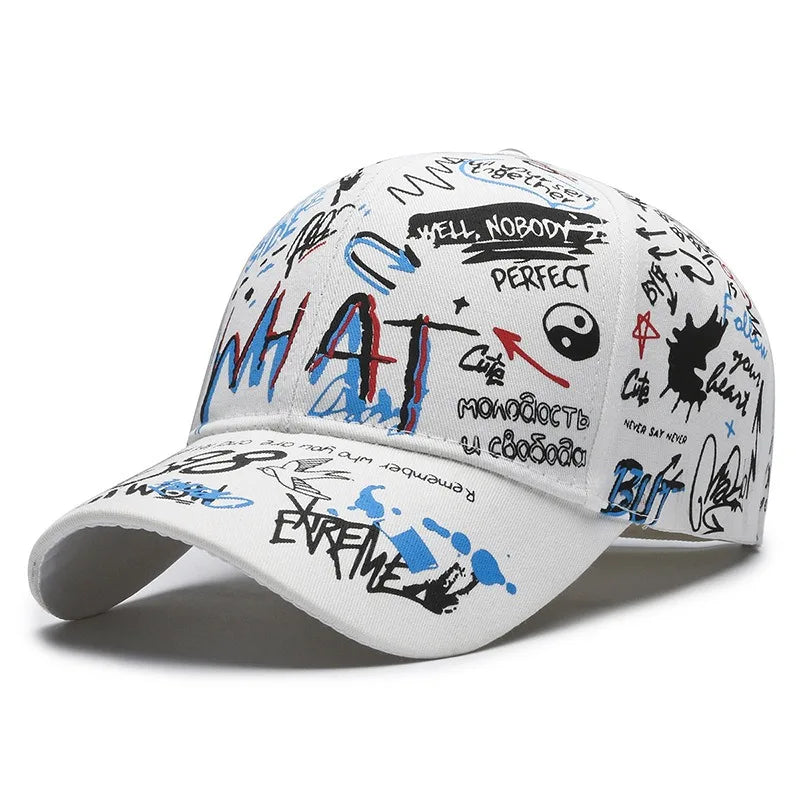 Graffiti Print Snapback Cap - Brooksandezra