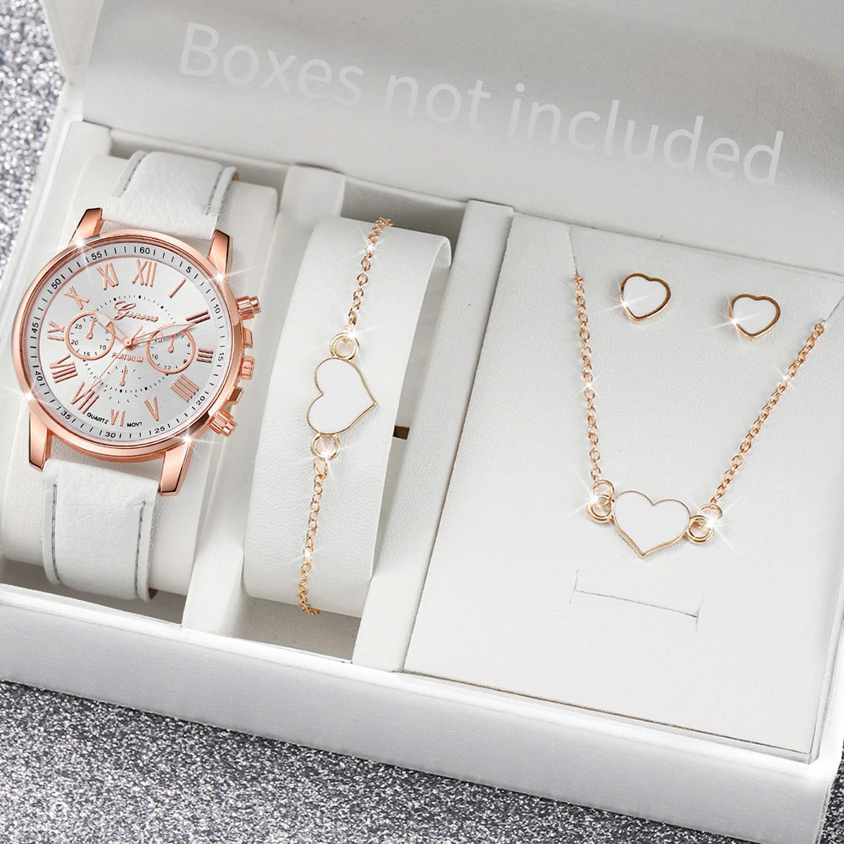 Women's Rhinestone Watch & Jewellery Set - Brooksandezra