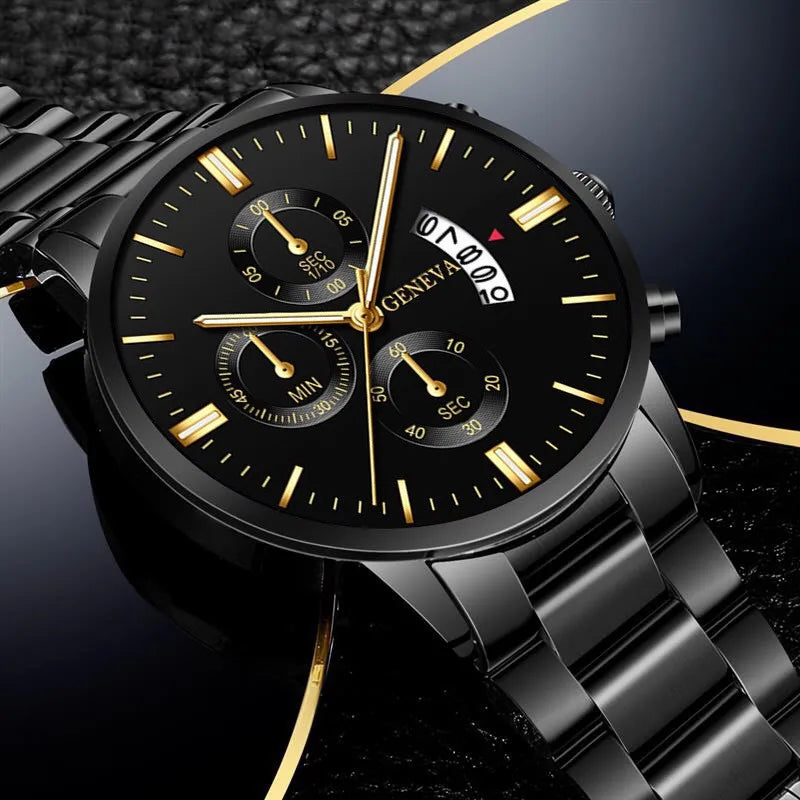 Stainless Steel Quartz Watch - Brooksandezra