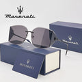 Oversized Rimless Sunglasses – Gradient Lenses - Brooksandezra