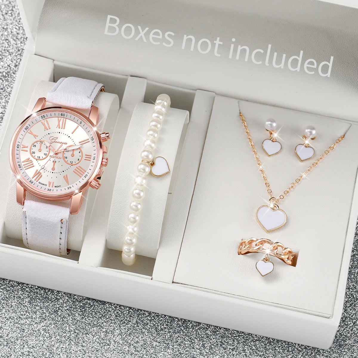 Women's Rhinestone Watch & Jewellery Set - Brooksandezra