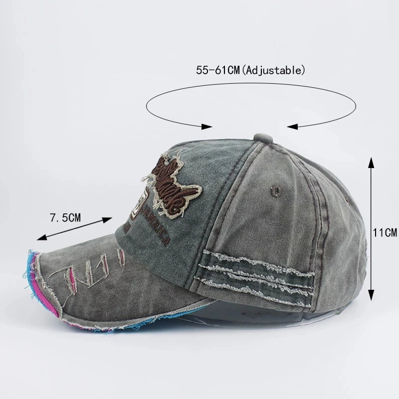 Vintage Washed Baseball Cap – 1969 Embroidery Unisex Snapback - Brooksandezra