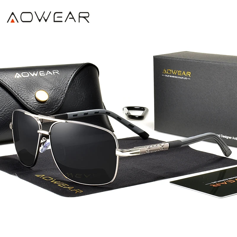 Rectangle Polarized Sunglasses - Brooksandezra