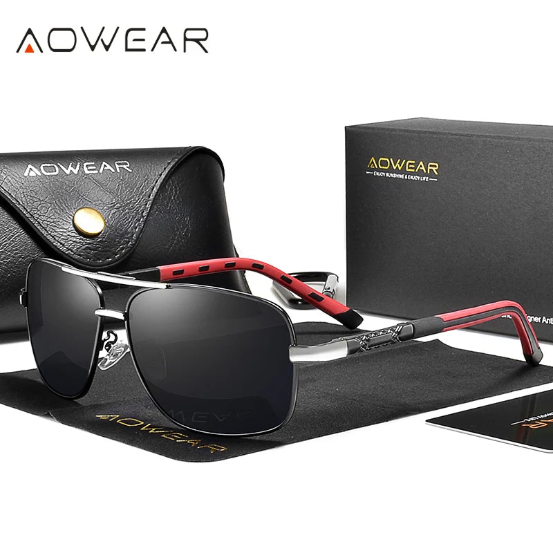 Rectangle Polarized Sunglasses - Brooksandezra