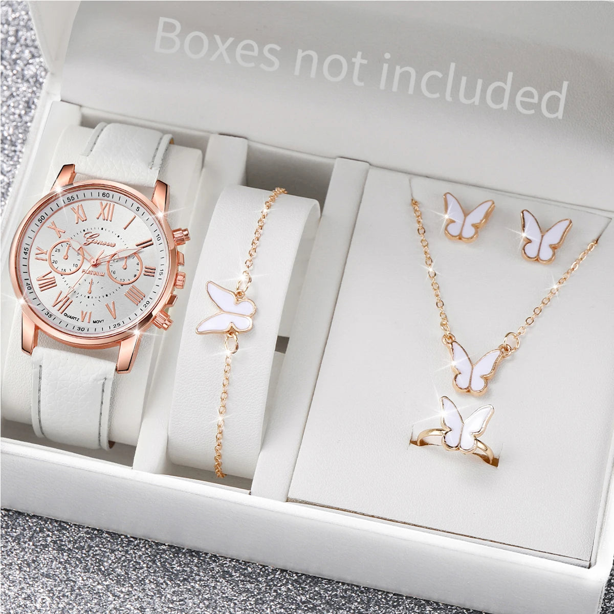 Women's Rhinestone Watch & Jewellery Set - Brooksandezra