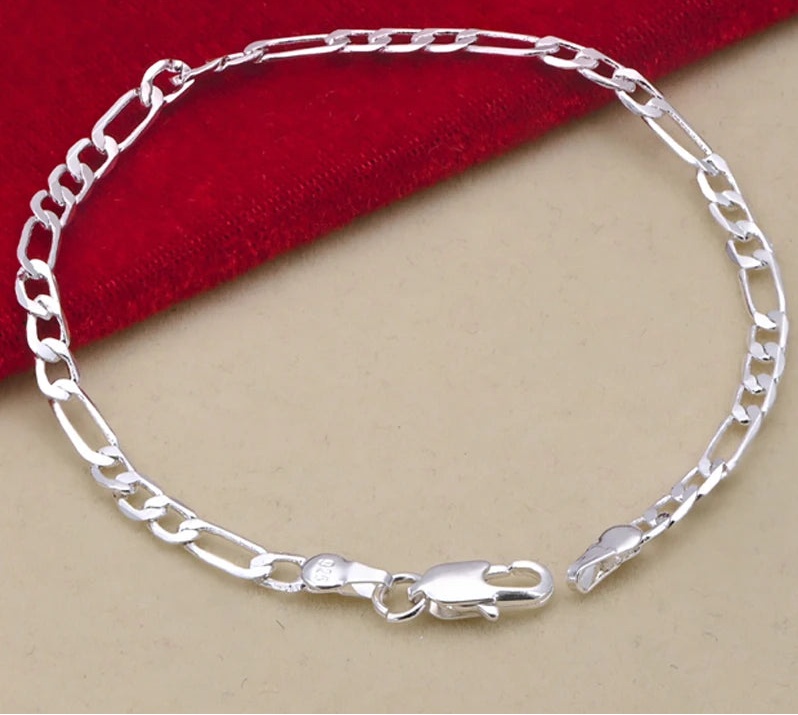 925 Sterling Silver Chain Necklace & Bracelet Set - Brooksandezra