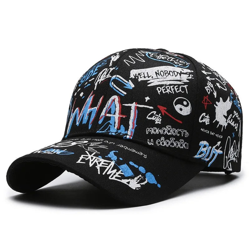 Graffiti Print Snapback Cap - Brooksandezra