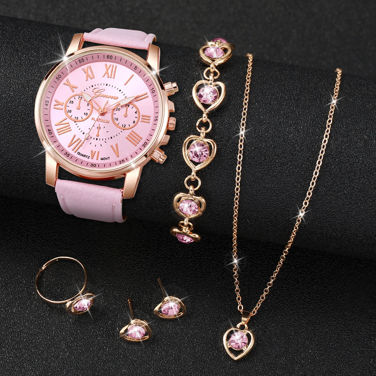 Women's Rhinestone Watch & Jewellery Set - Brooksandezra