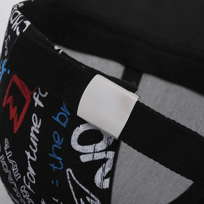 Graffiti Print Snapback Cap - Brooksandezra