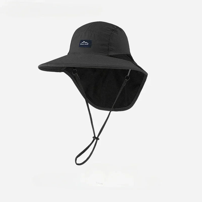 Wide Brim Neck Protection Sun Hat - Brooksandezra