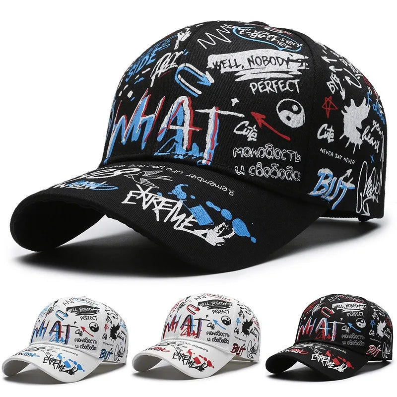 Graffiti Print Snapback Cap - Brooksandezra