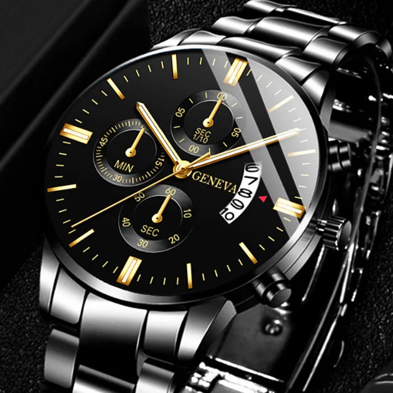 Stainless Steel Quartz Watch - Brooksandezra